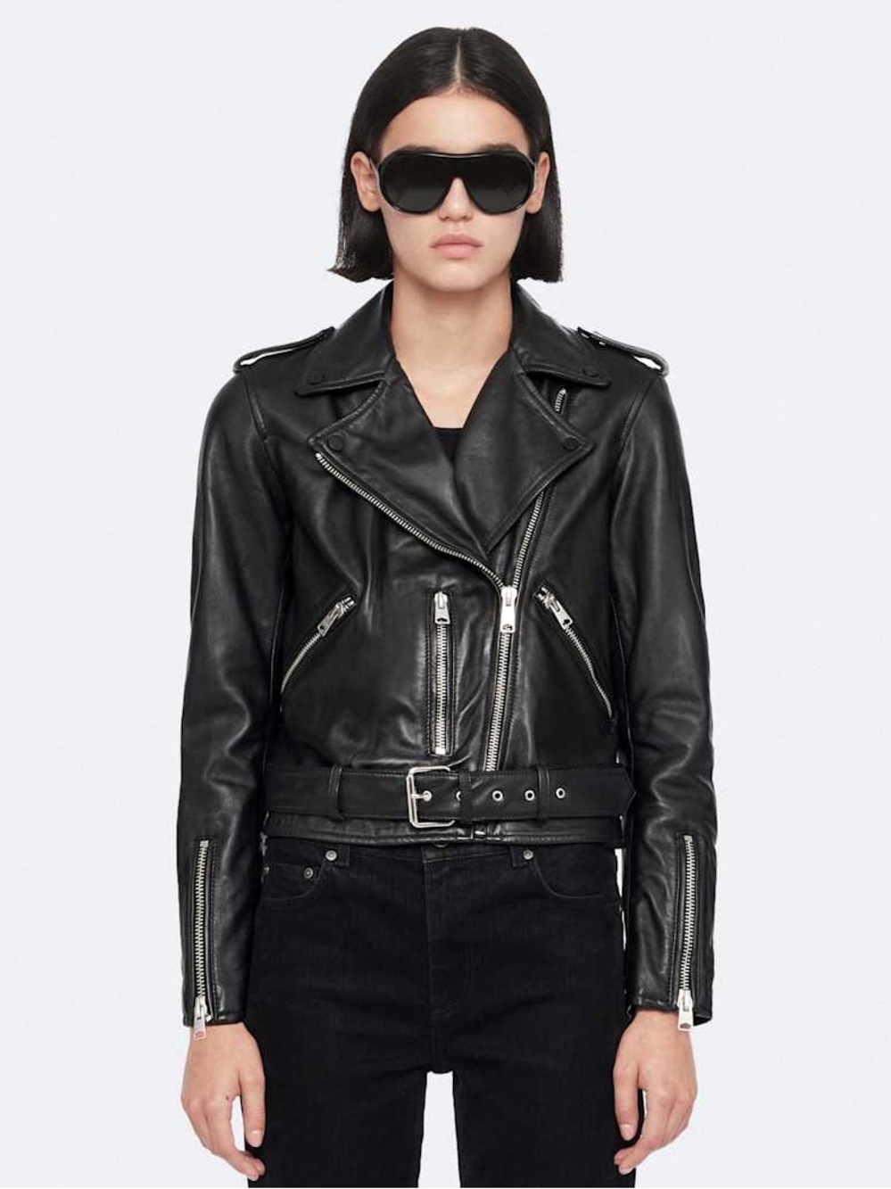 ALLSAINTS Balfern Black Leather Biker Jacket